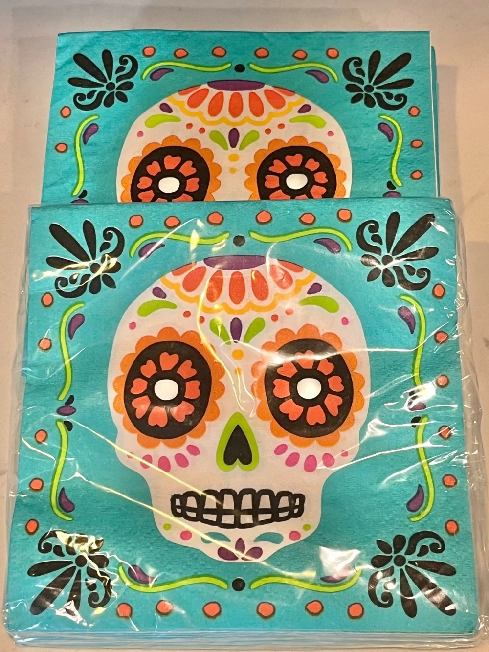 Sugar Skull Napkins Day of the Dead Beverage Party 32 COUNT NWOT